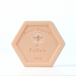 Honingzeep met pollen zeskant
