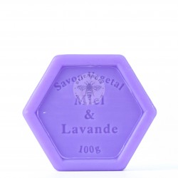 Honingzeep met lavendel zeskant